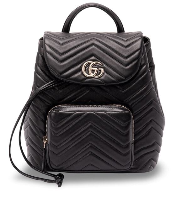 NEW GUCCI $3400 MARMONT BLACK LEATHER TOTE BACKPACK BAG AUTHENTIC! main image 8